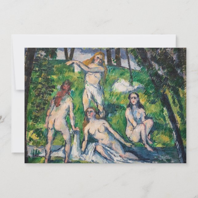 Tarjeta De Agradecimiento Paul Cezanne - Cuatro Bathers (Anverso)