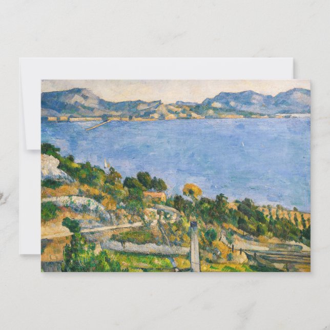 Tarjeta De Agradecimiento Paul Cezanne - Golfo de Marsella visto desde Estaq (Anverso)
