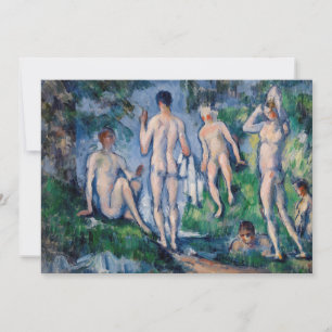 Tarjeta De Agradecimiento Paul Cezanne - Grupo de Bañistas