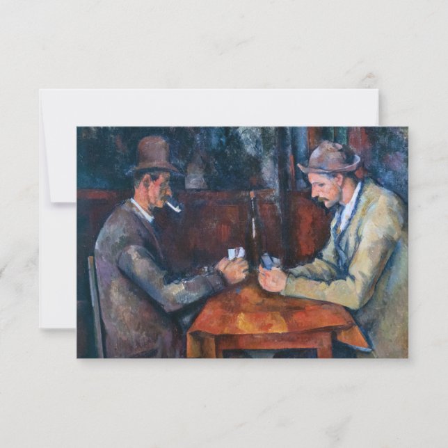 Tarjeta De Agradecimiento Paul Cezanne - Los jugadores de cartas (Anverso)