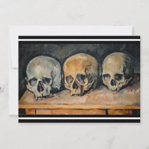 Tarjeta De Agradecimiento Paul Cezanne - Los tres cráneos