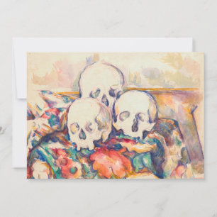 Tarjeta De Agradecimiento Paul Cezanne - Los tres cráneos acuarela