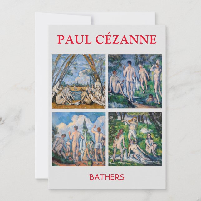 Tarjeta De Agradecimiento Paul Cezanne - Selección de Maestras del Bathers (Anverso)