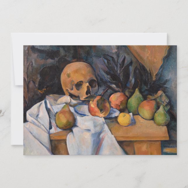 Tarjeta De Agradecimiento Paul Cezanne - Todavía la vida con Skull (Anverso)