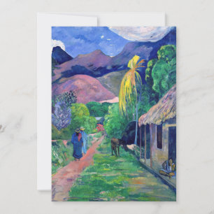 Tarjeta De Agradecimiento Paul Gauguin - Calle en Tahití