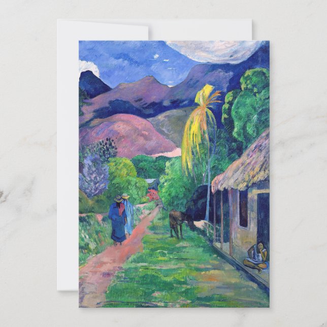 Tarjeta De Agradecimiento Paul Gauguin - Calle en Tahití (Anverso)