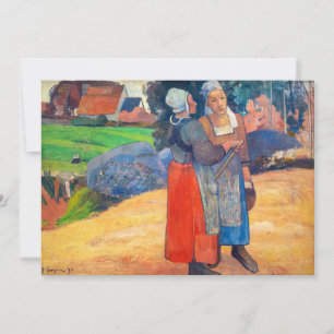 Tarjeta De Agradecimiento Paul Gauguin - Campesinas bretonas