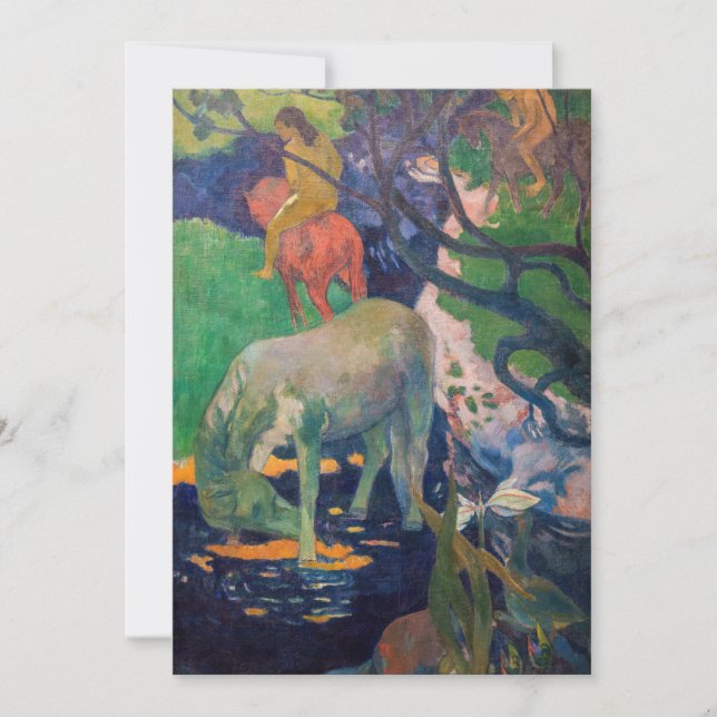 Tarjeta De Agradecimiento Paul Gauguin - El caballo blanco (Anverso)