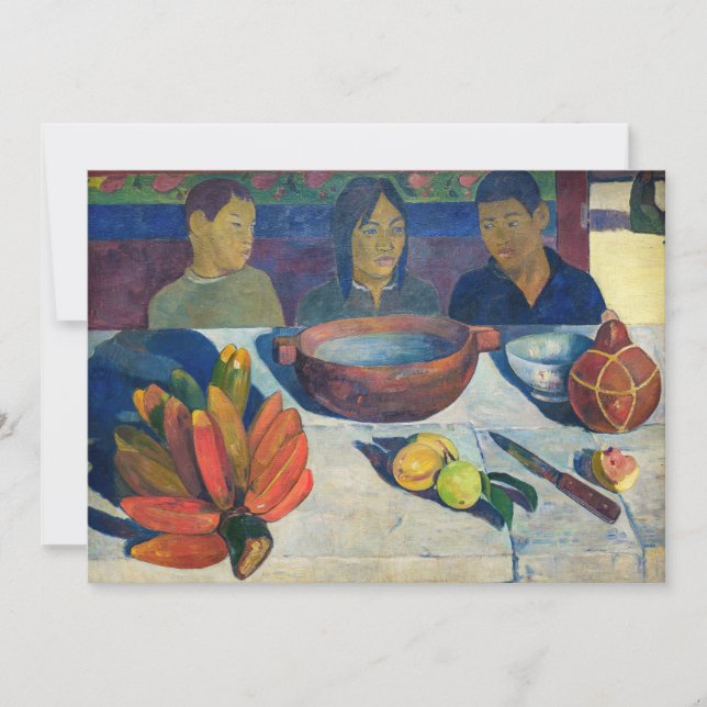 Tarjeta De Agradecimiento Paul Gauguin - La Comida / Los plátanos (Anverso)