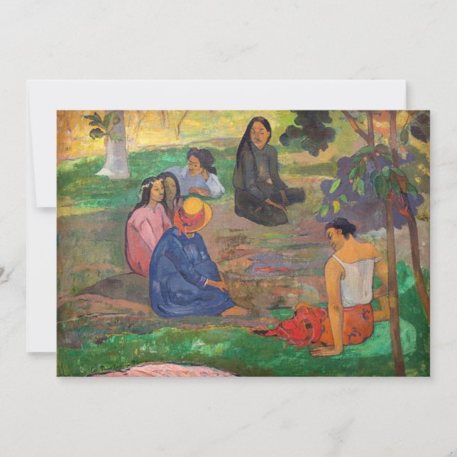 Tarjeta De Agradecimiento Paul Gauguin - La conversación / Les Parau Parau (Anverso)