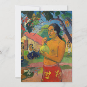 Tarjeta De Agradecimiento Paul Gauguin - Mujer sosteniendo una fruta
