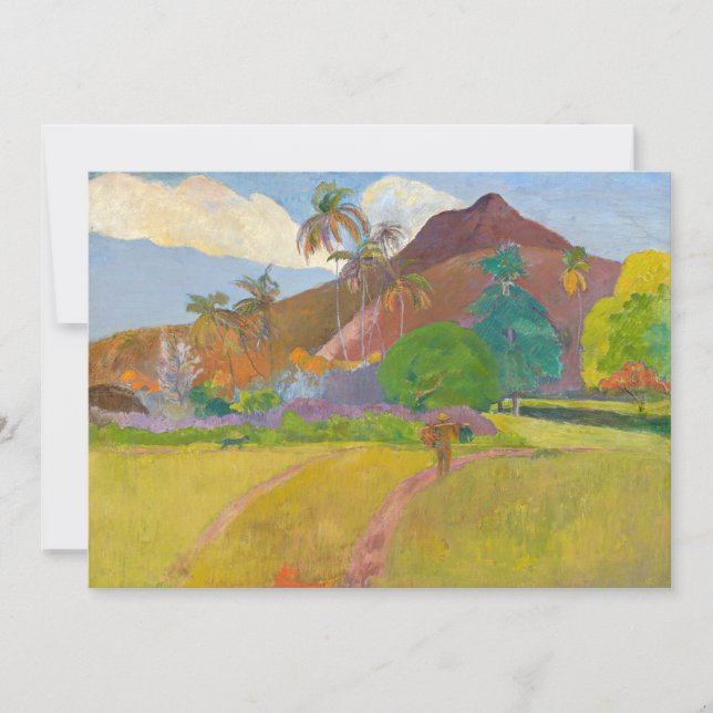 Tarjeta De Agradecimiento Paul Gauguin - Paisaje Tahitiano (Anverso)