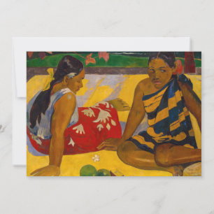 Tarjeta De Agradecimiento Paul Gauguin - Parau Api / ¿Qué hay de nuevo?