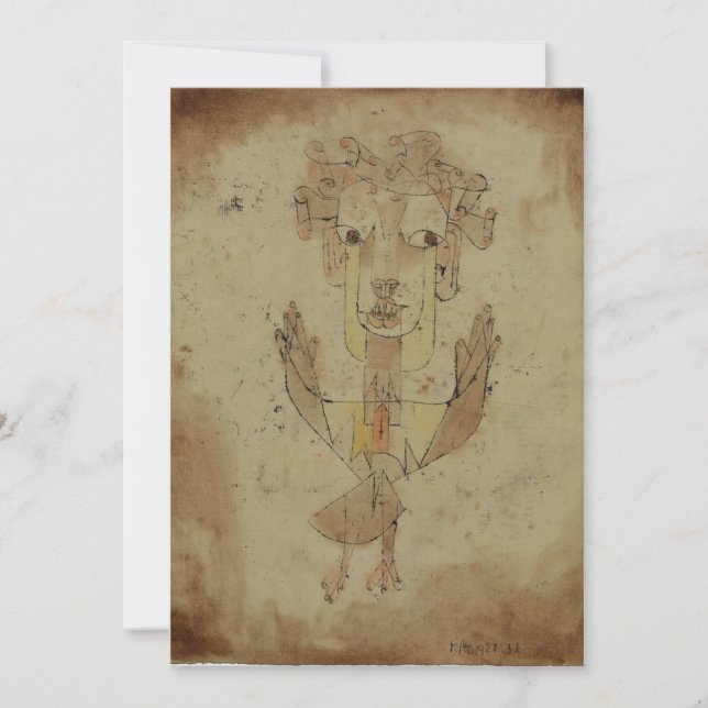 Tarjeta De Agradecimiento Paul Klee - Angelus Novus (Anverso)