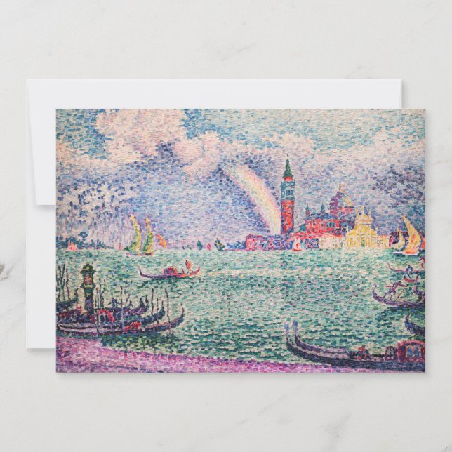Tarjeta De Agradecimiento Paul Signac - Arcoiris, Venecia (Anverso)