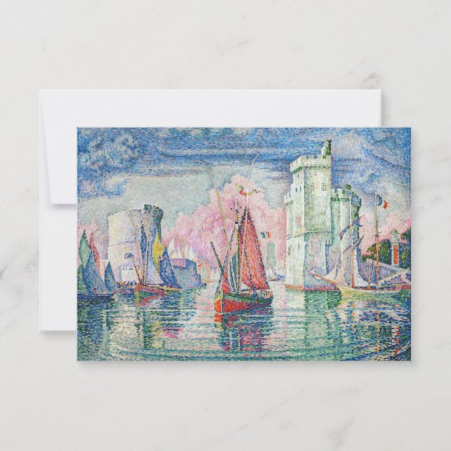 Tarjeta De Agradecimiento Paul Signac - Entrada al puerto de La Rochelle (Anverso)