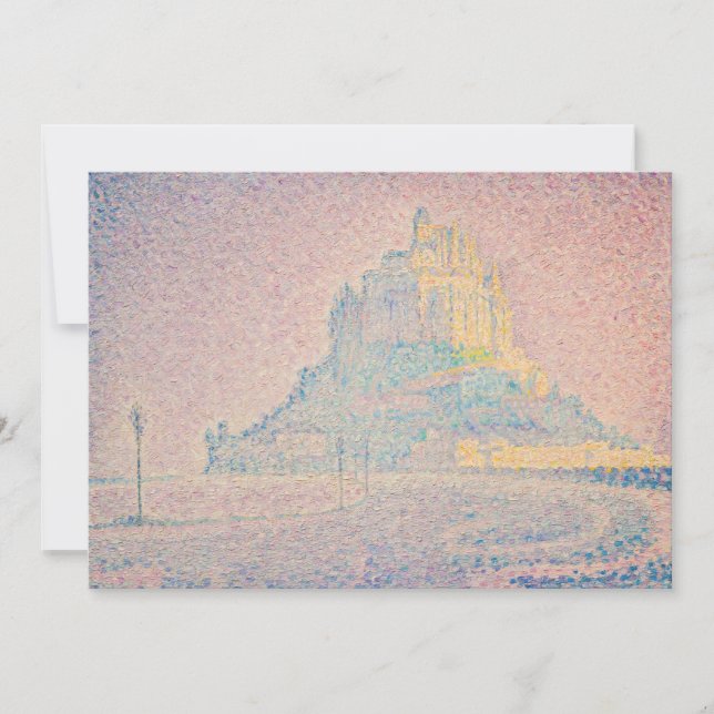 Tarjeta De Agradecimiento Paul Signac - Monte Saint Michel Niebla y Sol (Anverso)