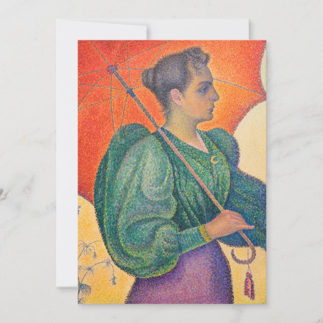 Tarjeta De Agradecimiento Paul Signac - Mujer con parasol (Anverso)
