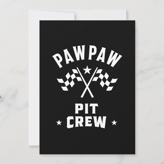 Tarjeta De Agradecimiento PawPaw Pit Crew (Anverso)