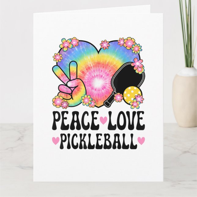 Tarjeta De Agradecimiento Paz Amor Pickleball (Anverso)