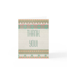 Peach/Aqua Nativa Azteca Gracias