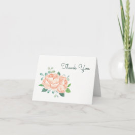 Tarjeta de agradecimiento Peach Peony