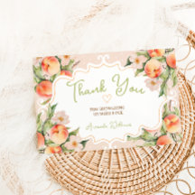 Peach rosado con flores Baby Shower Solicitud de l