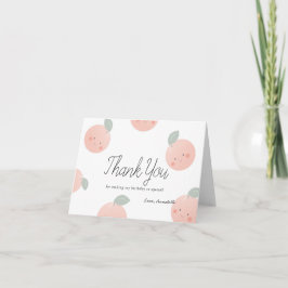 Tarjeta De Agradecimiento Peaches y Cream Cute Kawaii Chica Cumpleaños