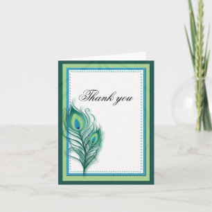 Tarjeta De Agradecimiento Peacock thank you