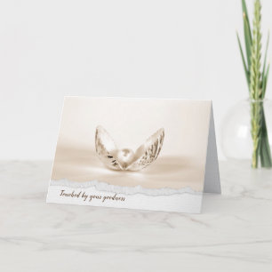 Tarjeta de agradecimiento Pearl in Seashell