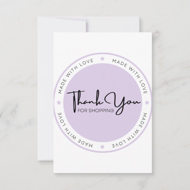 Tarjeta De Agradecimiento Pearl Purple (Anverso)