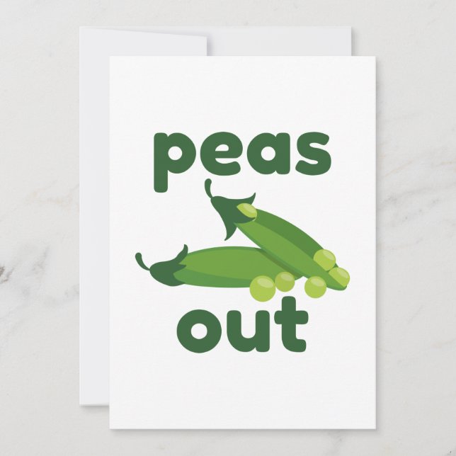 Tarjeta De Agradecimiento Peas Out (Anverso)