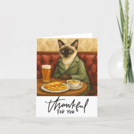 Tarjeta De Agradecimiento Peces y gatos de Londres para los amantes del gato