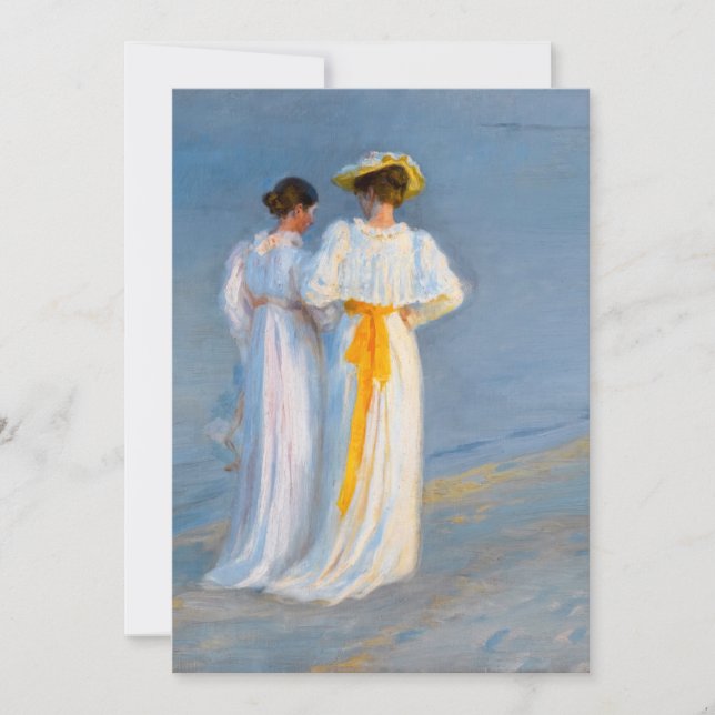 Tarjeta De Agradecimiento Peder Severin Kroyer - Anna Ancher y Marie Kroyer (Anverso)