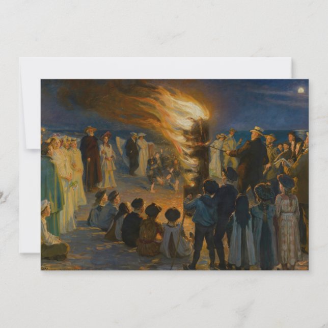 Tarjeta De Agradecimiento Peder Severin Kroyer - El incendio de la víspera d (Anverso)