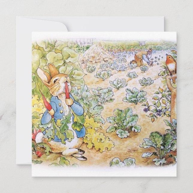 Tarjeta De Agradecimiento Pedro el conejo   (Anverso)