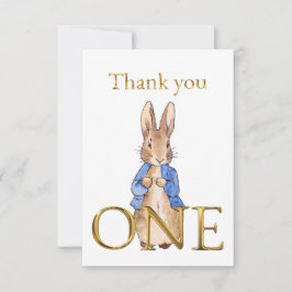 Tarjeta De Agradecimiento Pedro el conejo UN Gracias