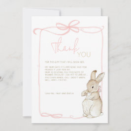 Tarjeta De Agradecimiento Pedro rosa el conejo Beatriz Chica Baby Shower