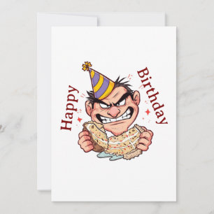 Tarjeta De Agradecimiento Pegatina divertida de cumpleaños