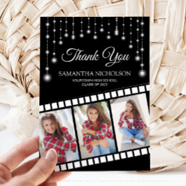 Tarjeta De Agradecimiento Película de carrete de foto de graduación Cinema S