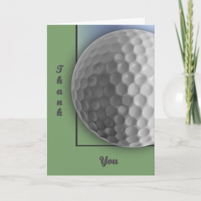 Tarjeta De Agradecimiento Pelota de golf (Anverso)