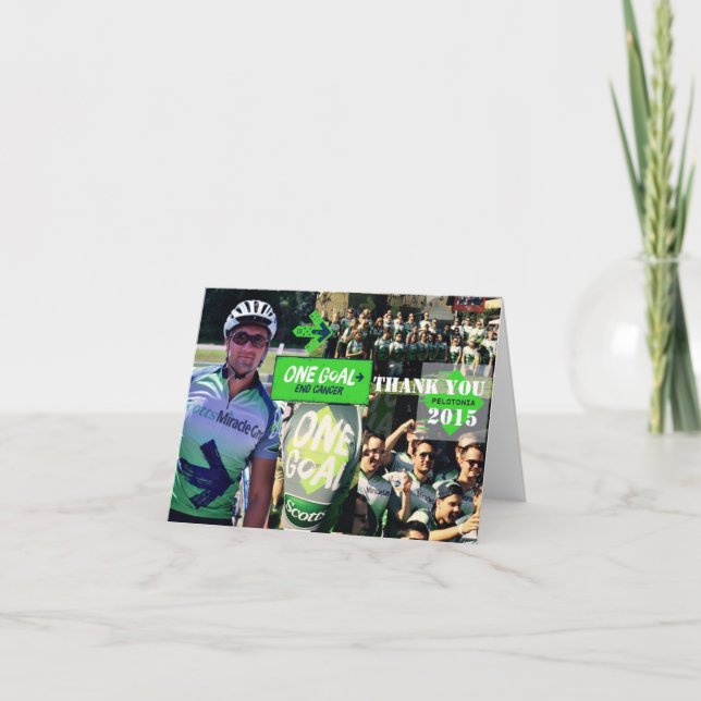 Tarjeta De Agradecimiento Pelotonia 2015 le agradece Notecard (Anverso)