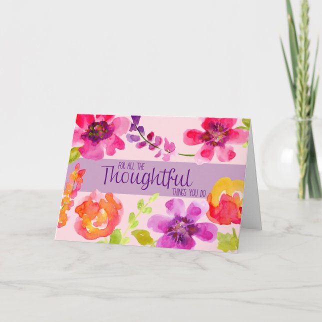 Tarjeta De Agradecimiento Pensador (Anverso)