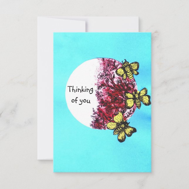 Tarjeta De Agradecimiento Pensando en ti (Anverso)