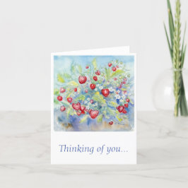 Tarjeta De Agradecimiento "Pensando en ti" Blank Notecard