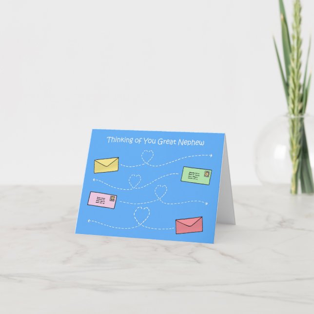 Tarjeta De Agradecimiento Pensando en ti, gran sobrino (Anverso)