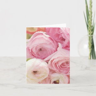 Tarjeta De Agradecimiento Pensando en ti todo momento en rosa rosa
