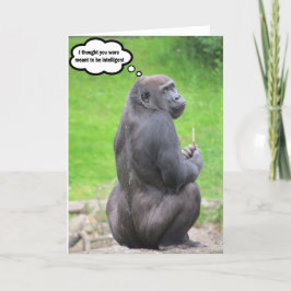 Tarjeta De Agradecimiento Pensé que se suponía que eras inteligente.