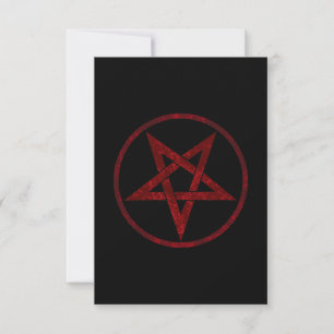Tarjeta De Agradecimiento Pentagram del diablo Rojo