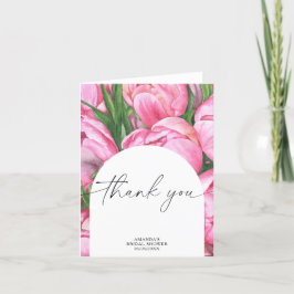 Tarjeta De Agradecimiento peonías acuarela - gracias baby shower nupcial